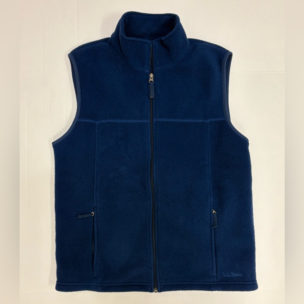 L.L. Bean Fleece vestt Full Zipper Men’s Blue Size Snall